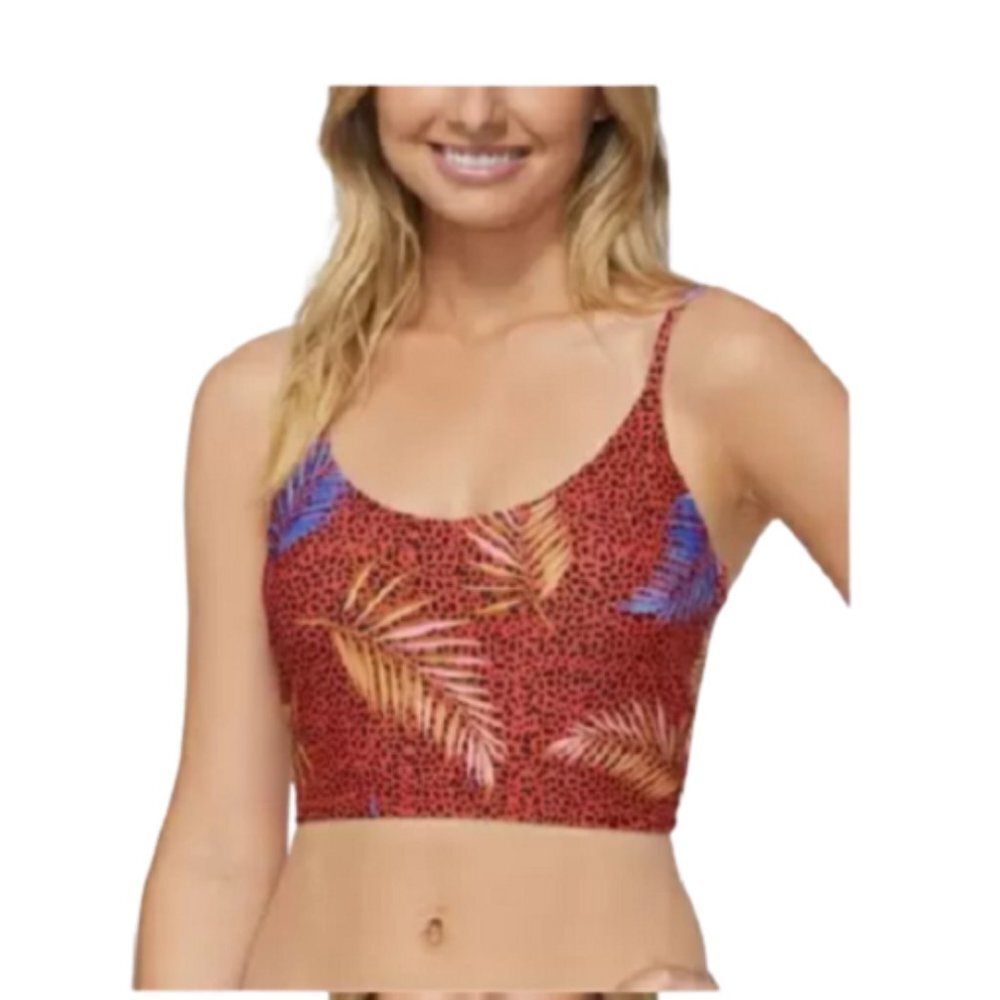 Raisins Juniors Aruba Cropped Tank Bikini Top, Multicolor, Size Large